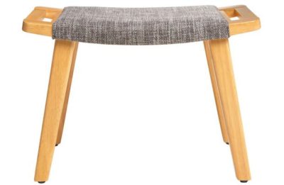 Collection Tulwar Fabric Footstool - Grey